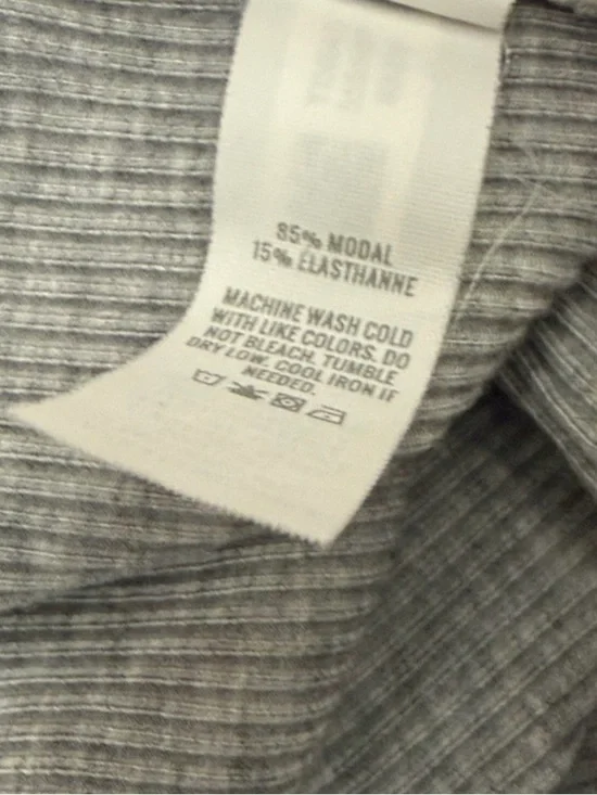 aerie Gray Ribbed Lounge Pants with White Side Stripe Detail - Picture 6 of 7